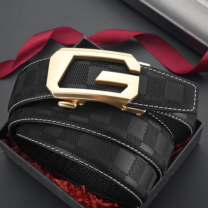 Ceinture en cuir homme avec lettering