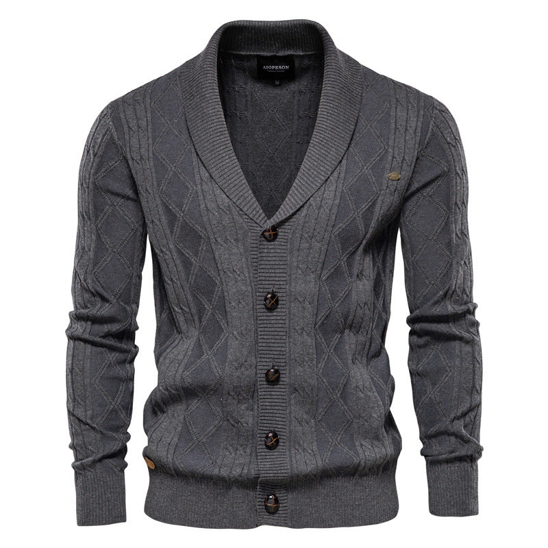 Chandail à manches longues pour homme Cardigan V-Neck