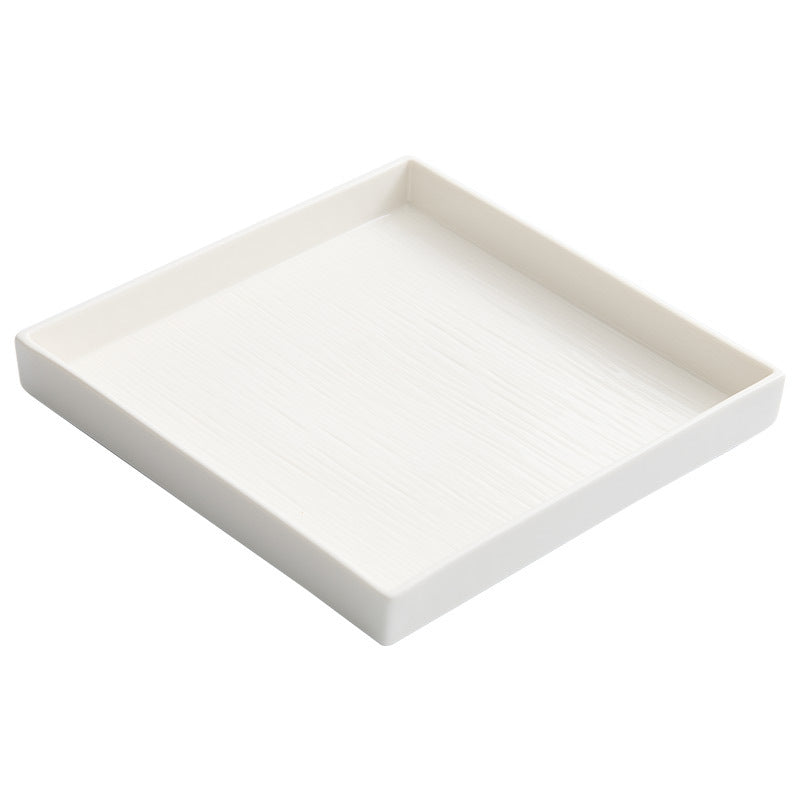 Assiette de vaisselle en plaques carrées