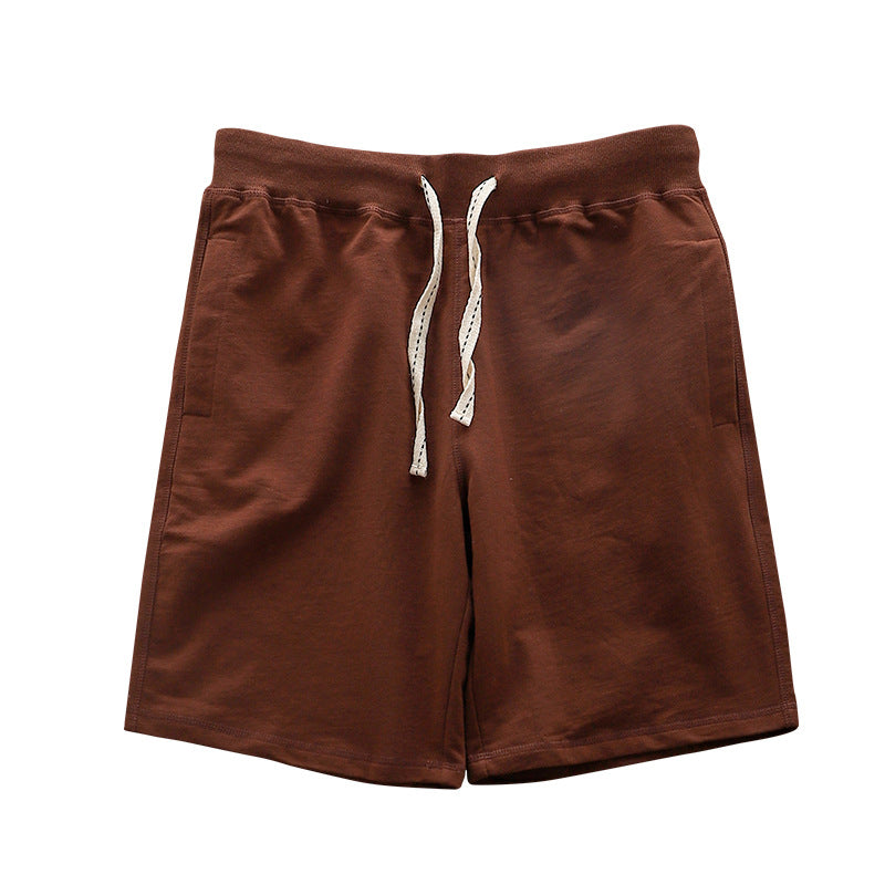 Lose Outer Wear Khaki Solid Color Casual Short homme
