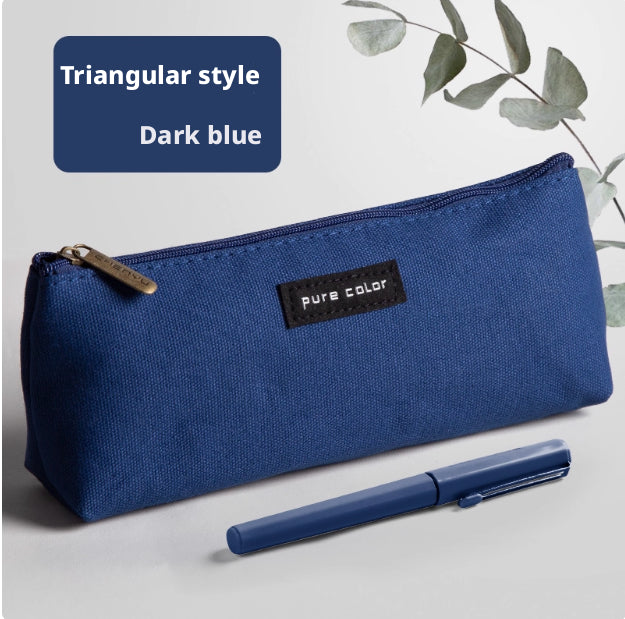 Triangle crayon cas-navy bleu-Oxford tissu-1 pièce