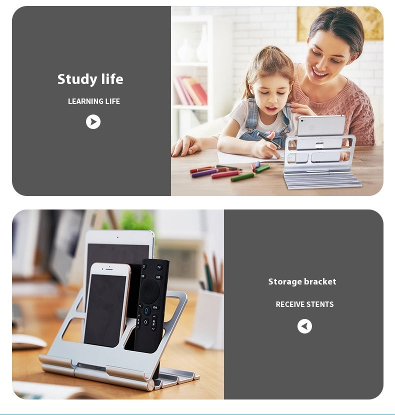 Bracket de stockage multi-fonctionnel de bureau pliable portable tablette télécommande