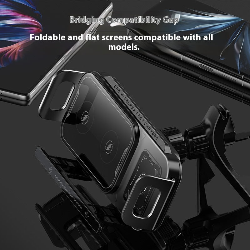 Foldable Mobile Phone Screen Charger Wireless Car Holder