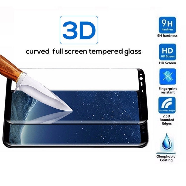 Protecteur d'écran de protection en verre couverture complète noir