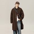AutomneHiver Laine double-facé Manteau Hommes Style de longueur moyenne