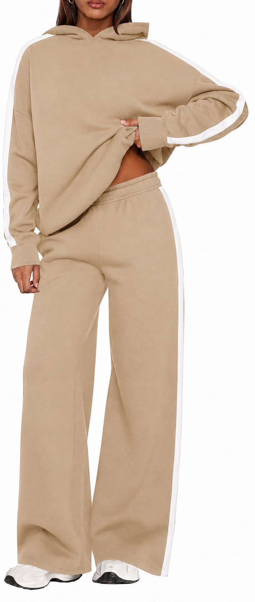 Pantalon à capuche et pantalon à jambes larges, deux pièces