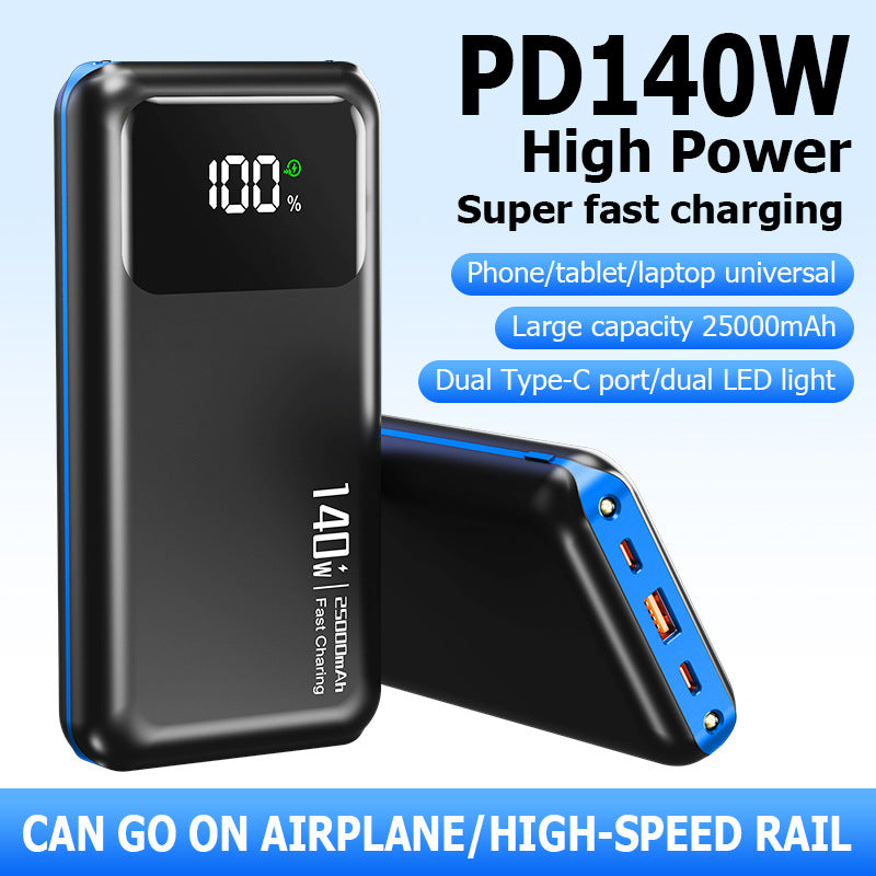 PD 140W Laptop Power Bank avec 25000 Mah et charge rapide