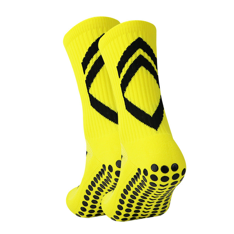 Chaussettes de sport antidérapantes épaissies de football moyen