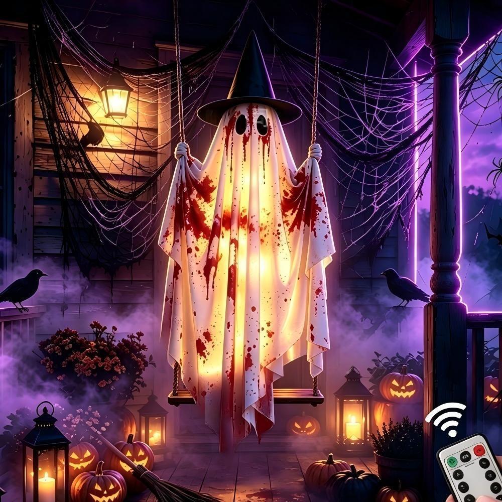 Bloody Witch Swing Ghost mignon Glowing Ghost ornement suspendu