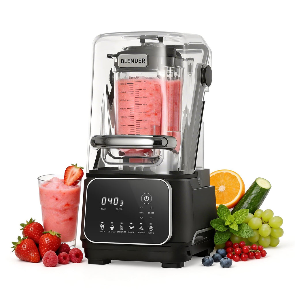 Blender, 68 Oz Mélangeurs de comptoir professionnels avec bouclier, 2200W 26000RPM Cuisine alimentaire P