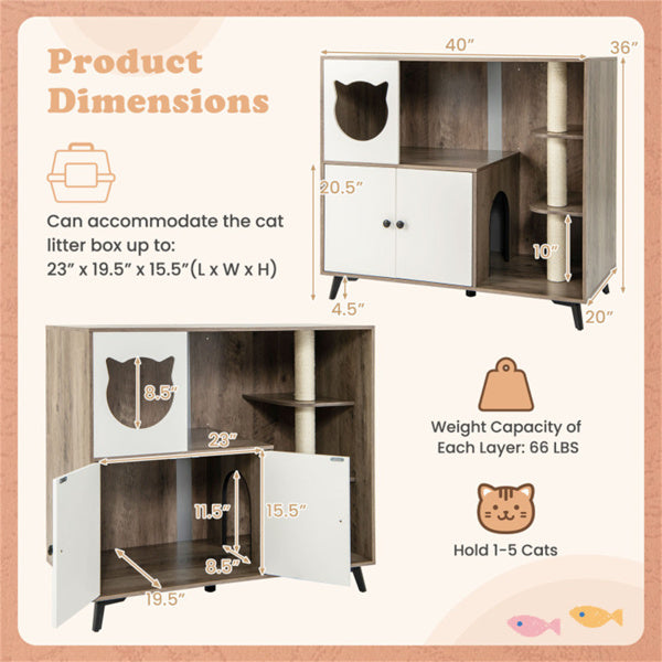 Boîte à litière Cat avec poste de découpe Cat