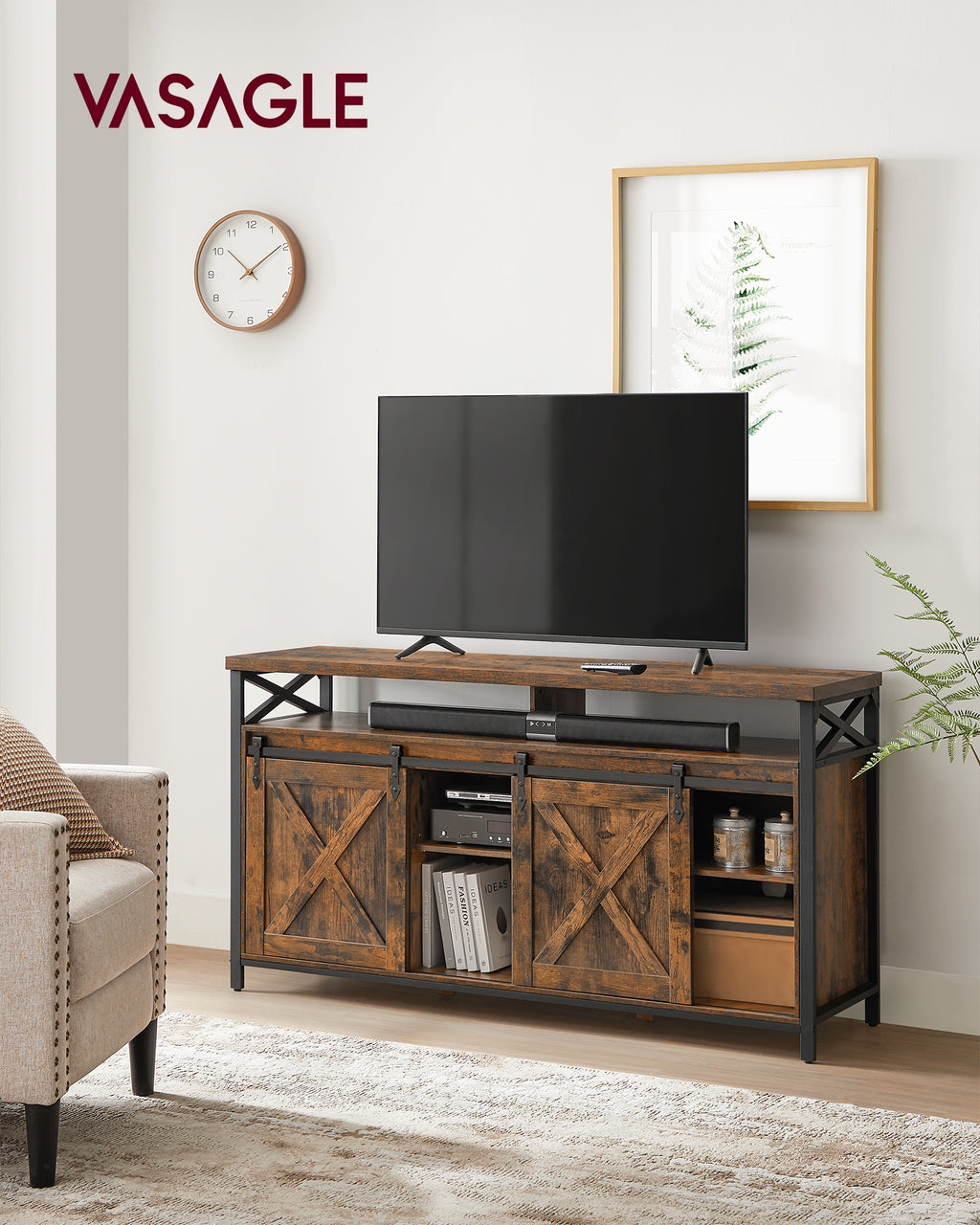 Support TV VASAGLE pour TV 65 pouces
