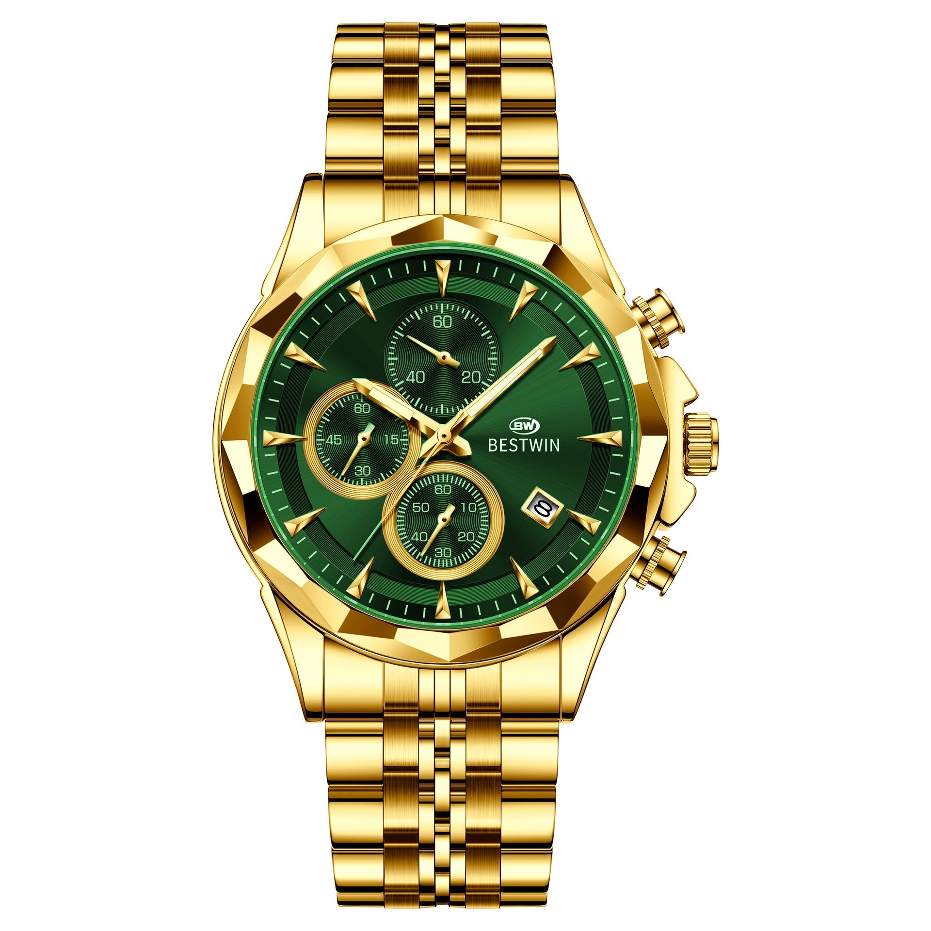 Homme Lumineux Montre personnalisée à six mains Élégante et accrocheuse