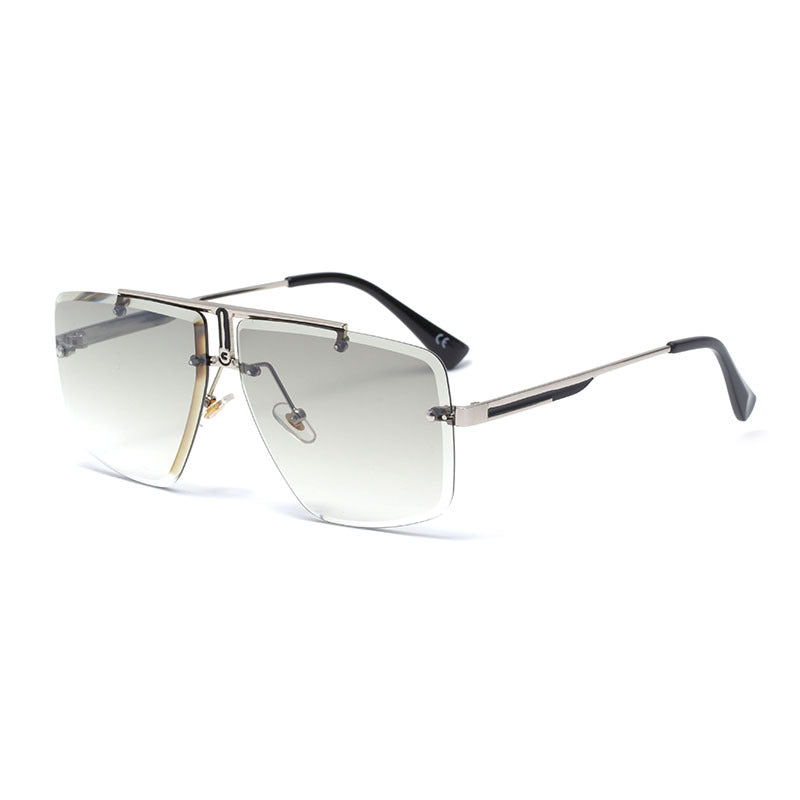 Lunettes de soleil sans cadre Homme haut de gamme européenne et américaine