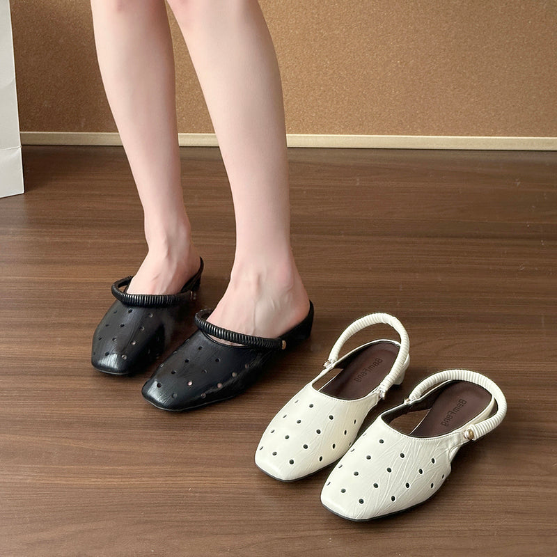 Femmes Été Minimaliste Mode 3cm Talon moyen Sandales Vente Retro Designer Style Haute Apparence