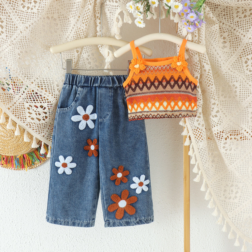 Veste et pantalon bleu Enfants Ensemble deux pièces