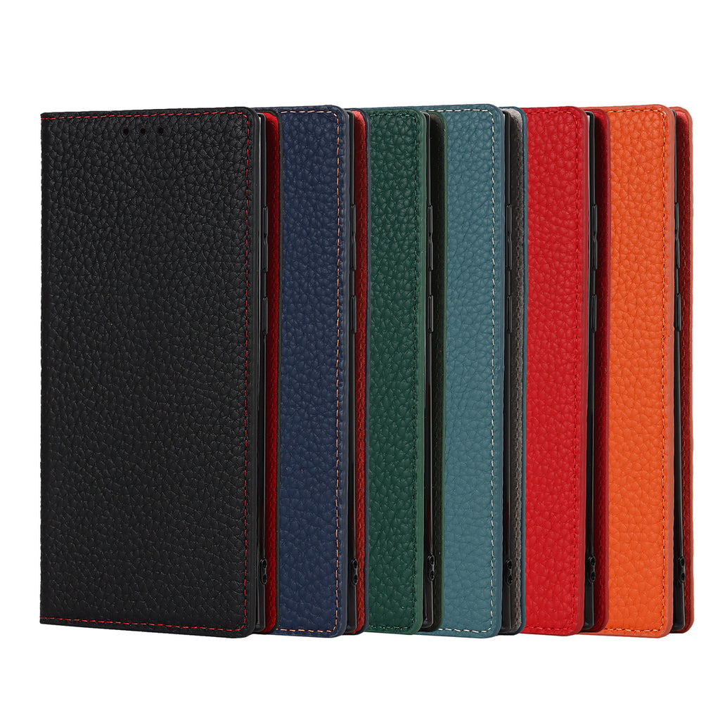 Étui de téléphone en cuir Litchi Galaxy S24 Ultra Case