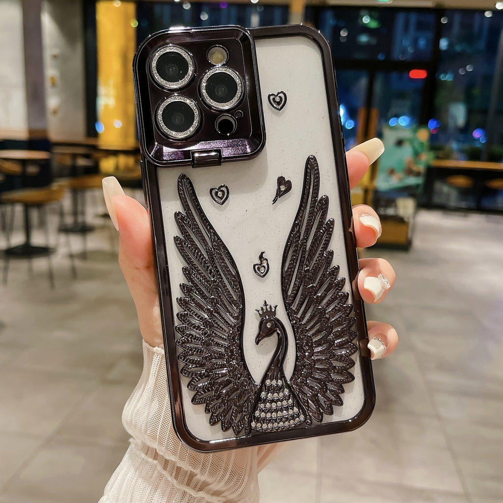 Angel Wing Frame Bracket Electroplating Téléphonie tridimensionnelle Case