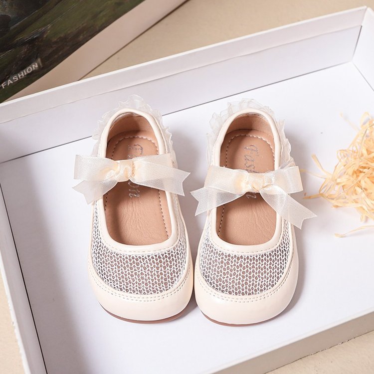 Filles' Mode Mesh Soft Sole Anti Slip Dentelle Bow Low Top Princesse simple chaussure