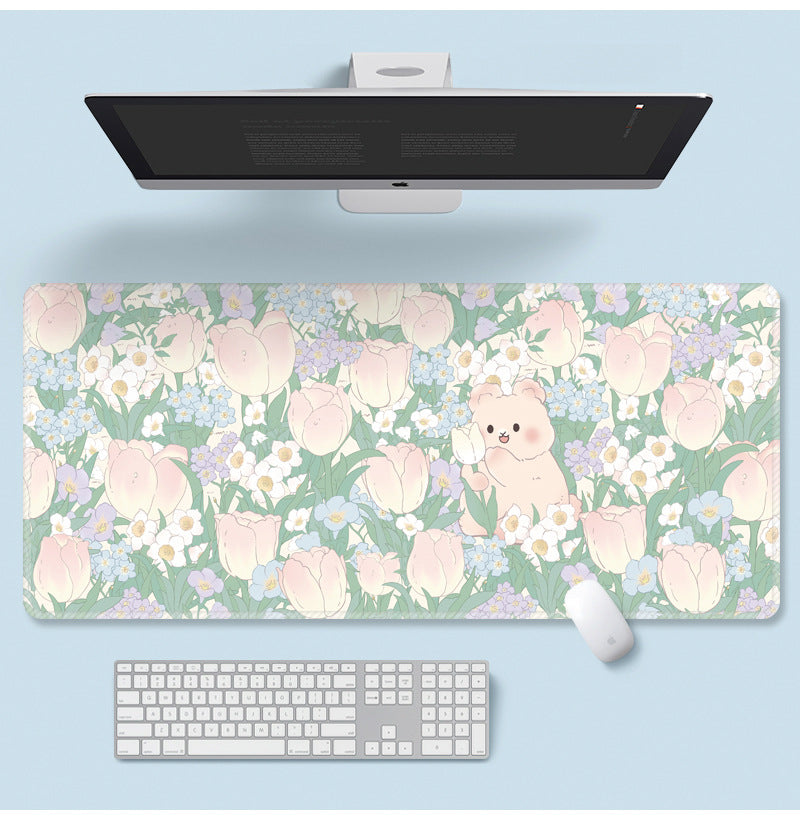 Fleur Mouse Pad Super mignon Cartoon Ordinateur portable Clavier Pad