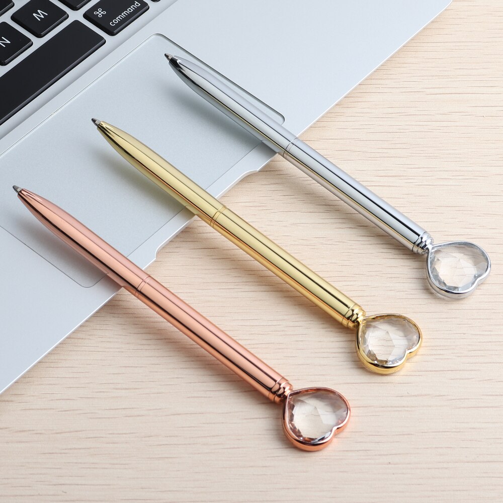 Cristal créatif Love balle stylo en métal diamant