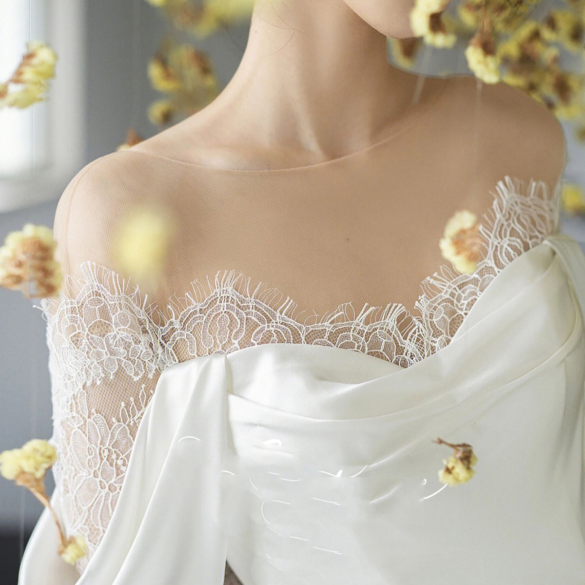 Gauze Robe Mariée Française