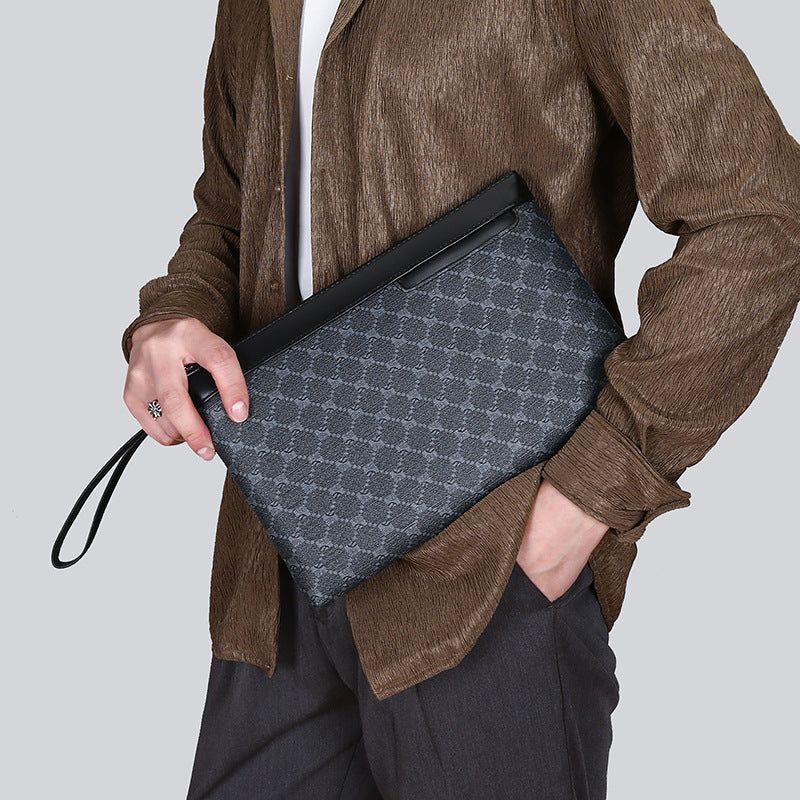 Sac en cuir retro de mode noir pour hommes