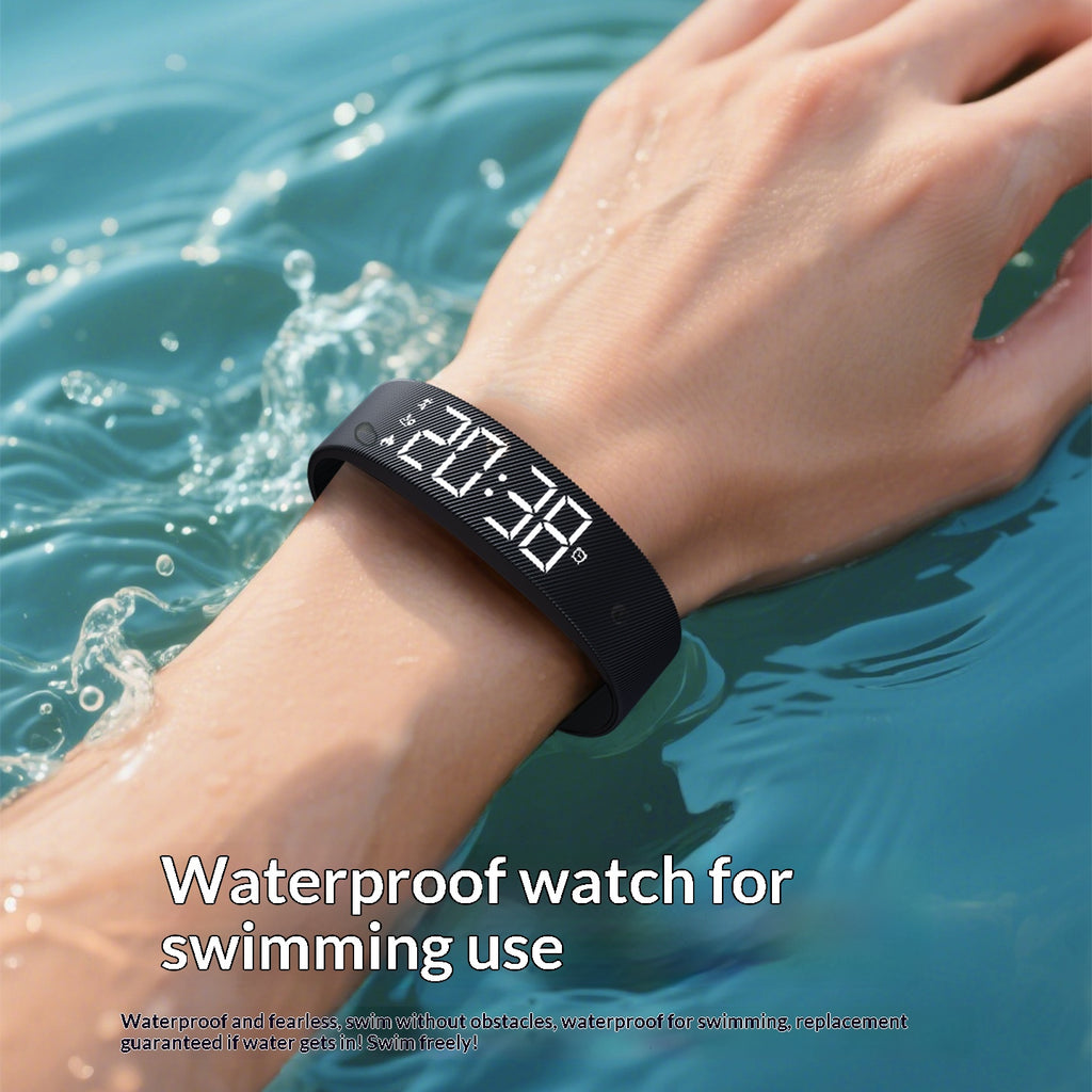 Smart Sports Watch pour les hommes et les femmes Imperméable avec la fonction Timing Silent Vibration Alar