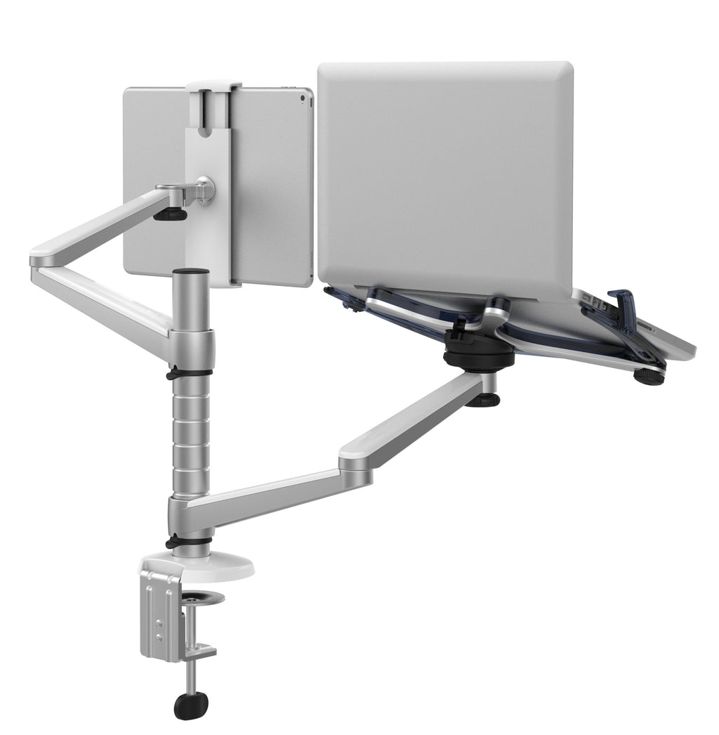Support d'ordinateur portable en alliage d'aluminium Support de tablette à double bras