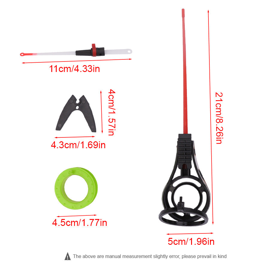 Barre de rechange amovible portable en plastique pour la pêche à la glace