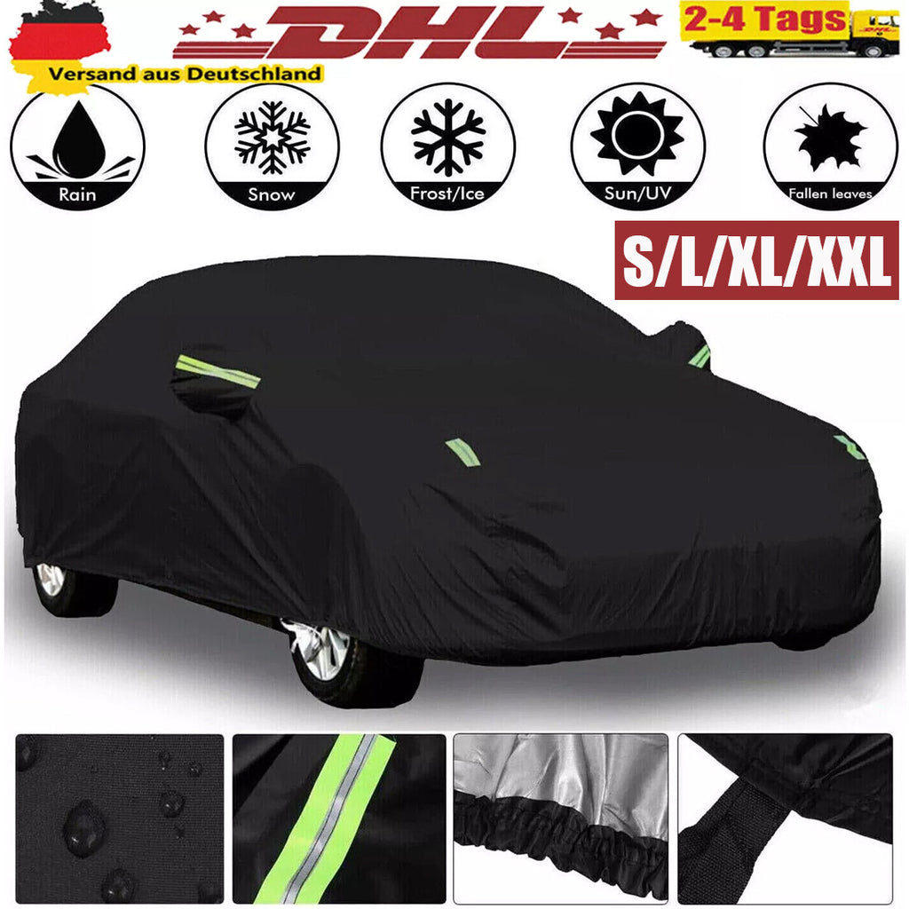 All Weather Full Car Cover 190T Polyester Protection anti-poussière UV Bretelles anti-vent avec Re