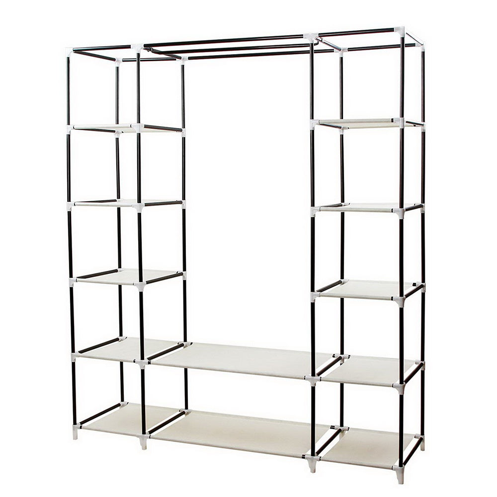 Armoire non tissée 5 couches 12 compartiments 150x45x175-beige