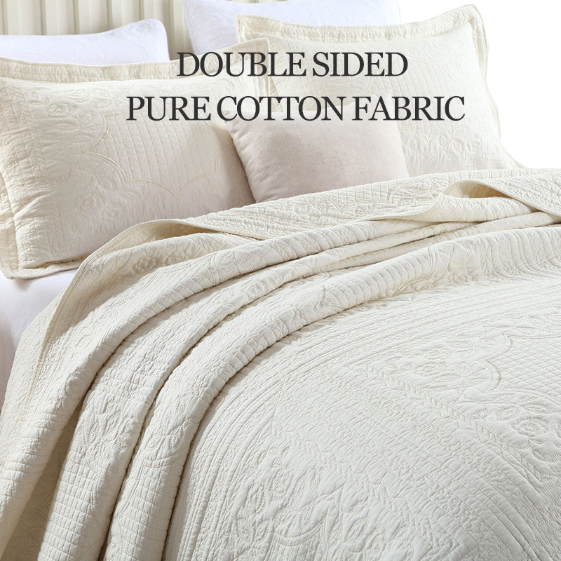 3D Couvercle reversible en coton pointillé rembourré Texturé Weave Ultra-Soft Bre