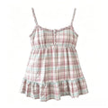 Trendy Sexy et Sassy Plaid Dentelle Camisoleversatile et facile à Style