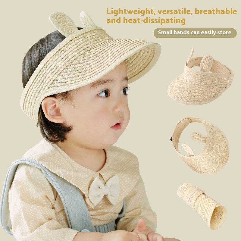 Chapeau de paille de visière résistant au soleil pour enfant