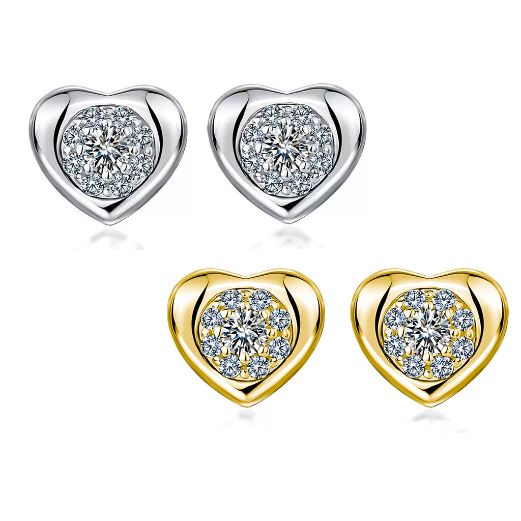 S925 Sterling Silver Heart Earrings