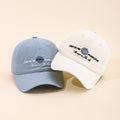 Men's Solid Color Embroidered Letters RH4 Slim-Brim Minimalist Adjustable Casual Style Pea