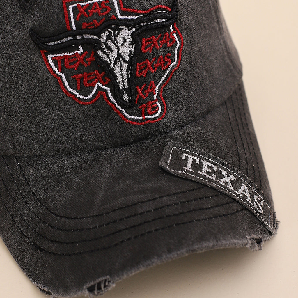 Fashionable Classic Lavé à l'eau Brodé Cowboy Casquette de baseball avec patch et broderie