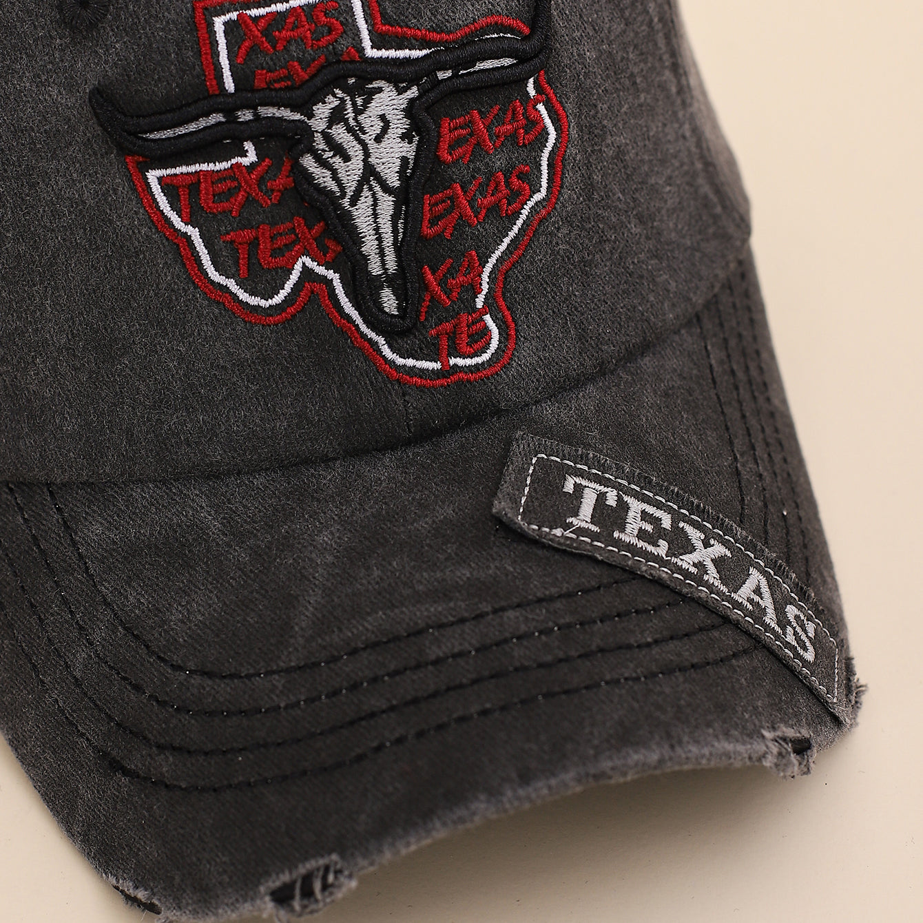 Fashionable Classic Lavé à l'eau Brodé Cowboy Casquette de baseball avec patch et broderie