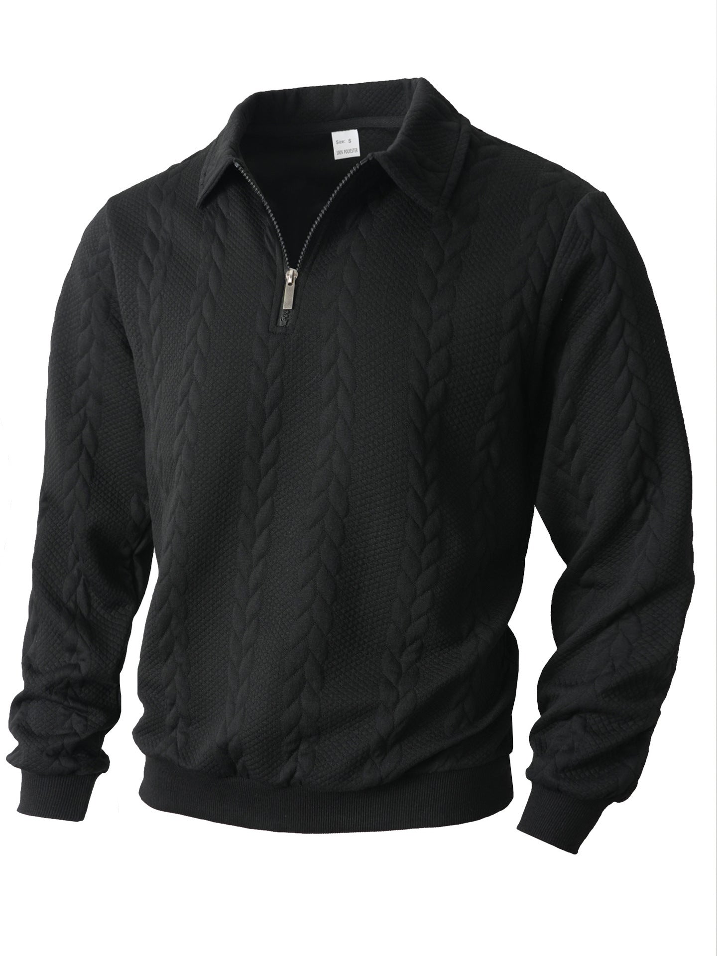 Hommes Casual Sportif Hoodie demi-zip