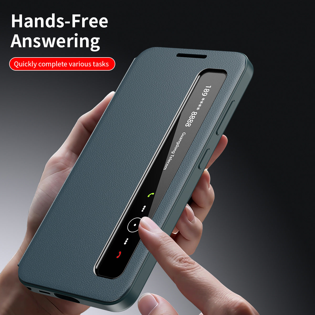 Smart App Edge Coque de téléphone de fenêtre A17 Flip Couverture de protection en cuir
