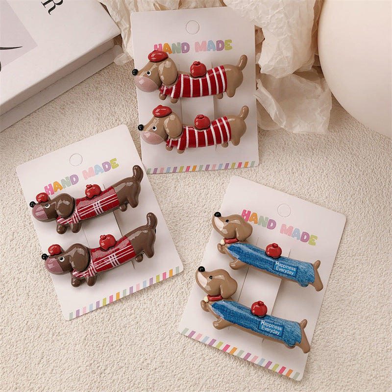 Funny Animal Hair Clips pour les chiots de Dachshund