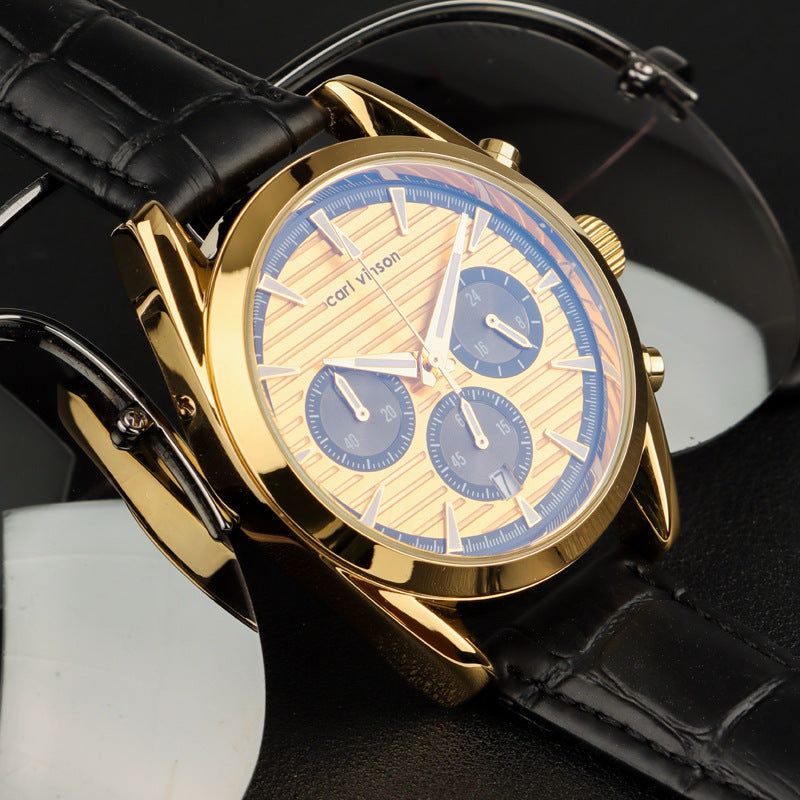 Montre à quartz lumineux étanche pour hommes