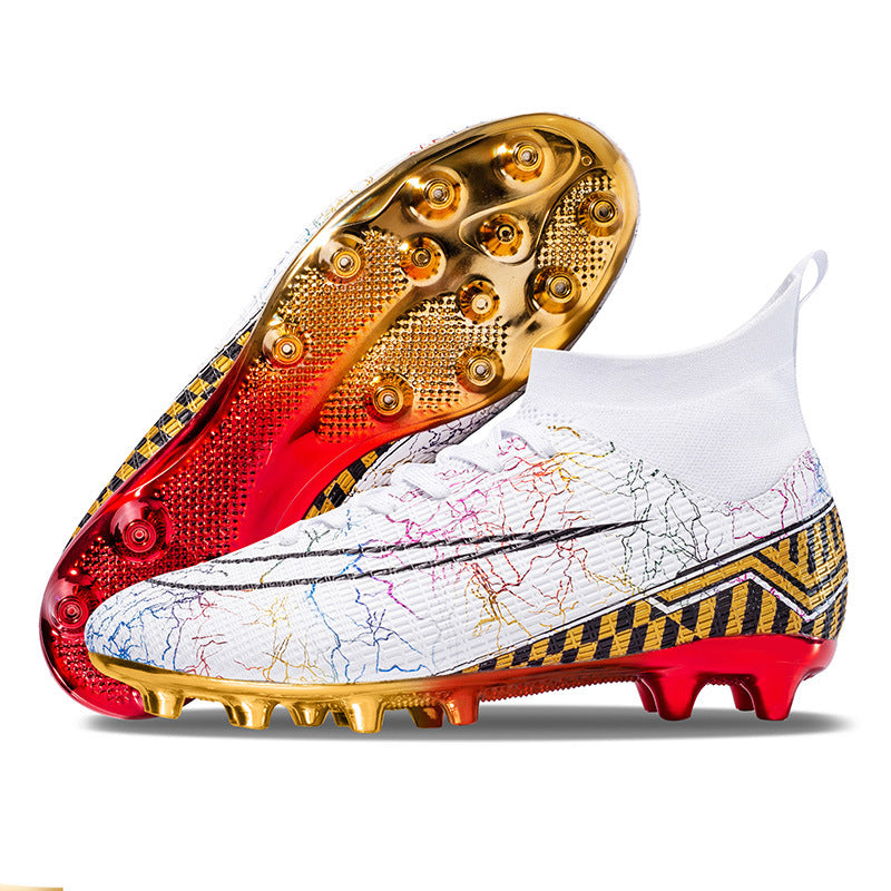 Haut-top Soccer Chaussures de formation de fond plaqué or Chaussures collège étudiant artificiel G