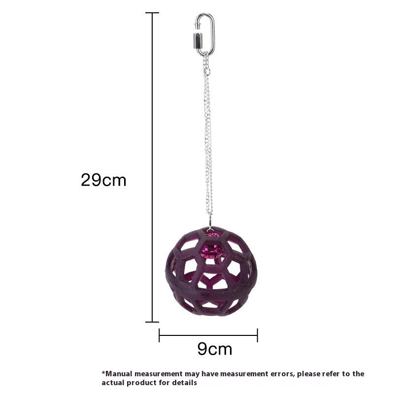 Plastic Gnawing Molar Chewing Soulagement Stuffy perroquet suspension boule de cloche