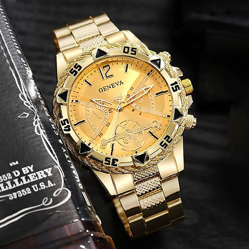 Montre mécanique Volkswagen entièrement automatique pour homme avec bracelet en acier