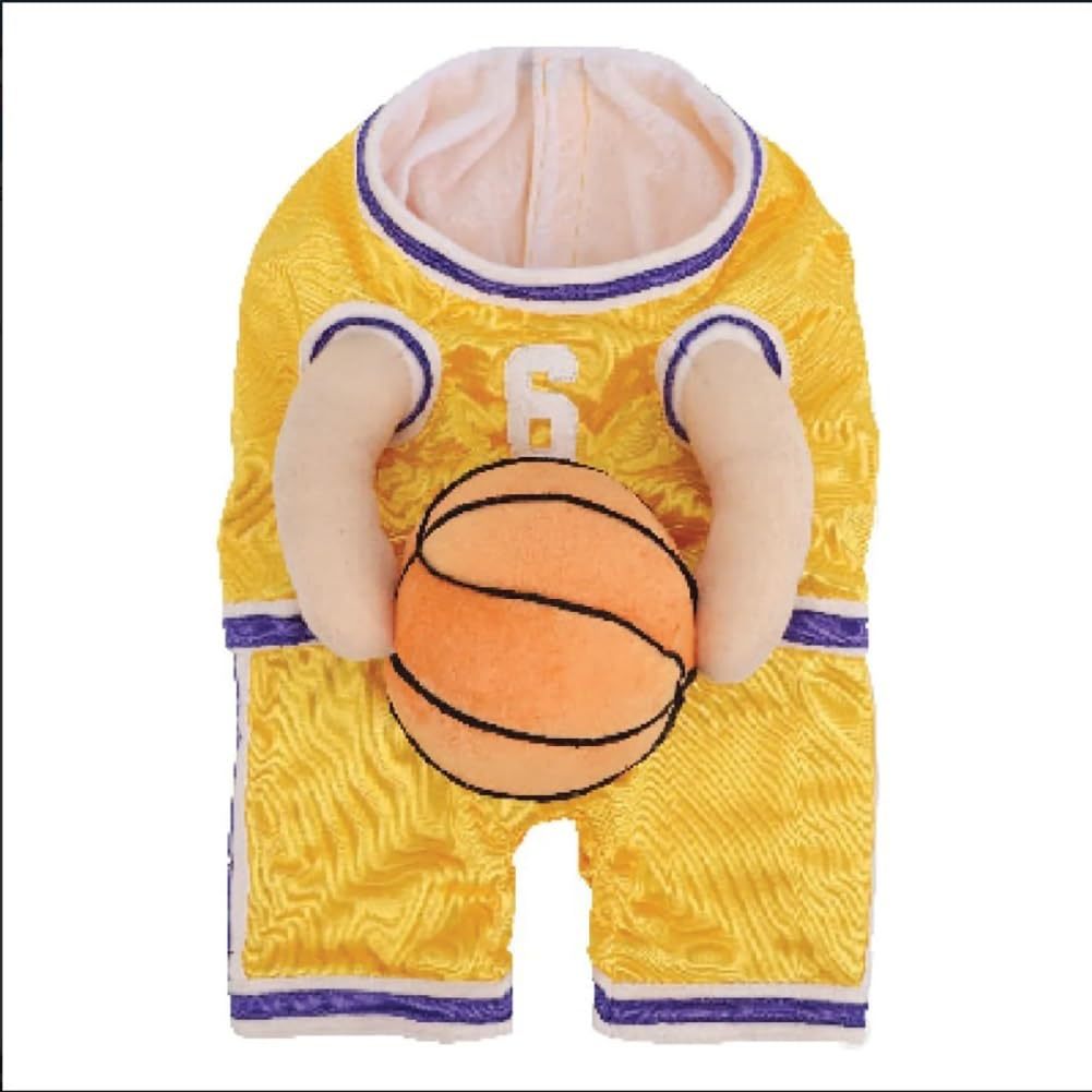 Costume de basketball de chien créatif avec balle