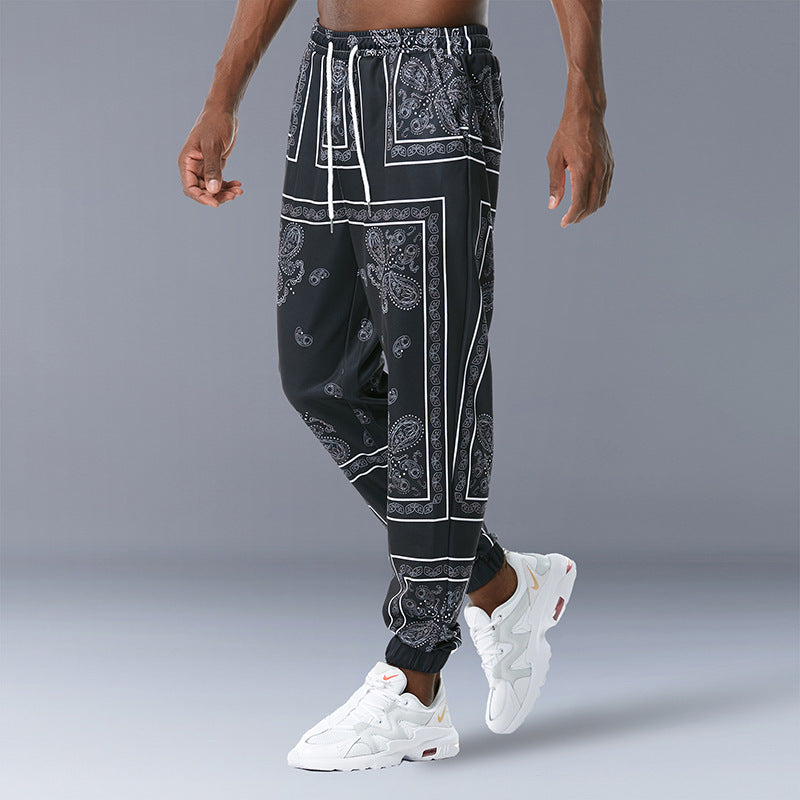 Pantalons de jogging retro imprimés Pantalons à pantalons occasionnels