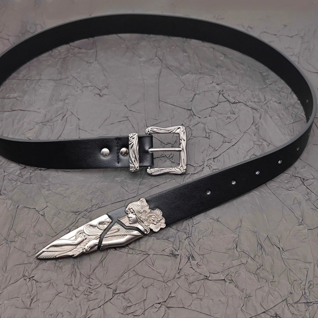 Retro Metal Western Breken Swordsman Ceinture sculptée