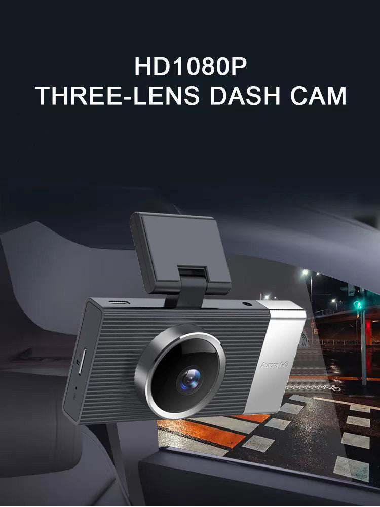 WIFI Driving Recorder Trois Lens Mobile Phone APP Interconnexion Night Vision Large Large Wide